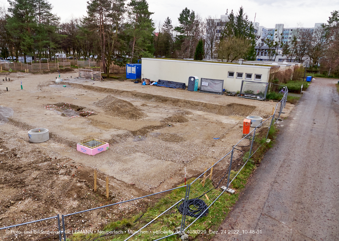 24.12.2022 - Baustelle an der Quiddestraße Haus für Kinder in Neuperlach